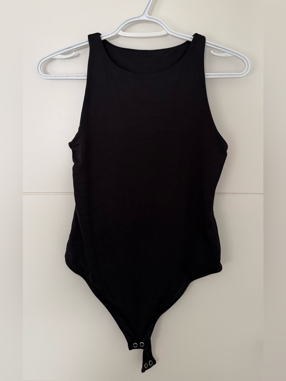 Second Skin by RD Style Roxanna Crew Neck Sleeveless Black Bodysuit